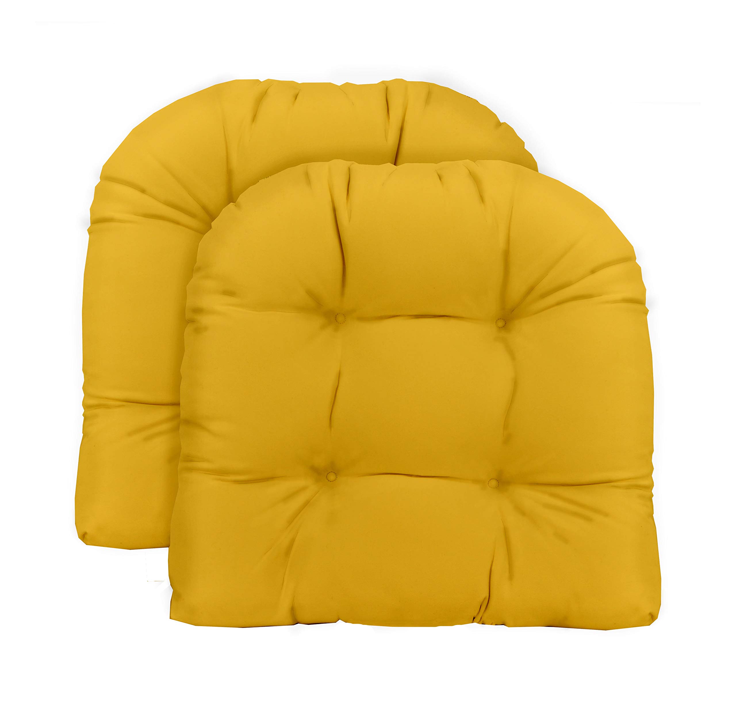 RSH DECOR: 2-Pack Tufted U-Shape Wicker Seat Cushions 22