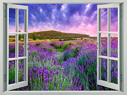 Sunset Over Lavender Field