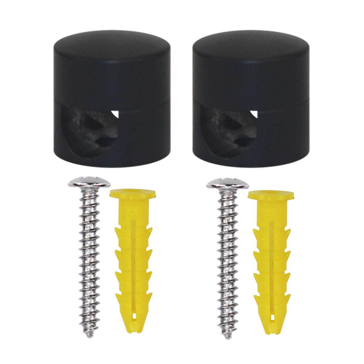 OASHISU 2 Pack Black Aluminum Swag Hook for Chandelier & Pendant Lights - Heavy Duty Ceiling Hanging Kit with Screws & Dowels - Perfect for Living Room, Bedroom, or Dining Room Lighting Fixtures