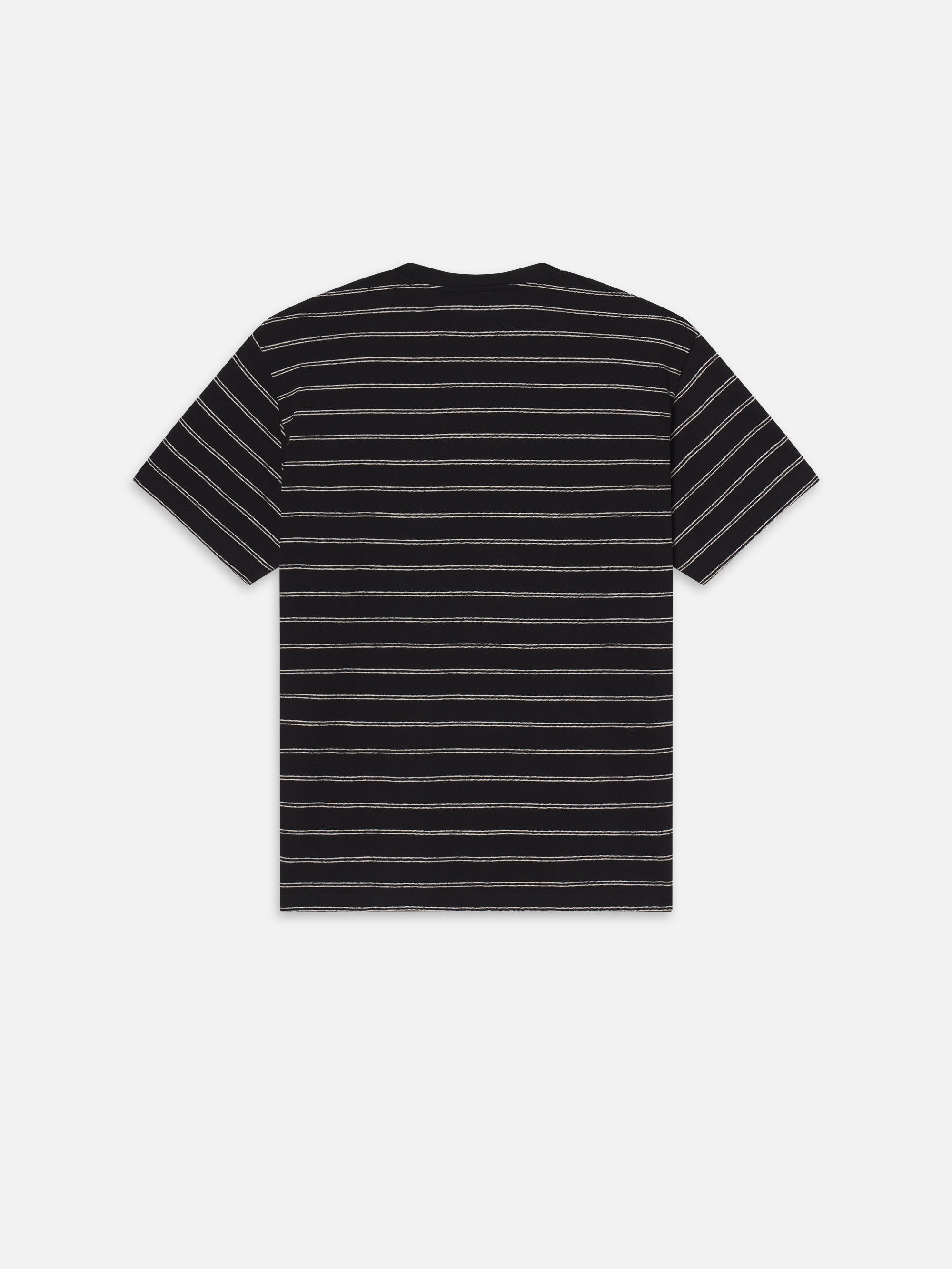 Stylish Striped T-Shirt for Men & Women - Black & Natural Cotton Tee - Casual Wear, Layering, Everyday Outfits