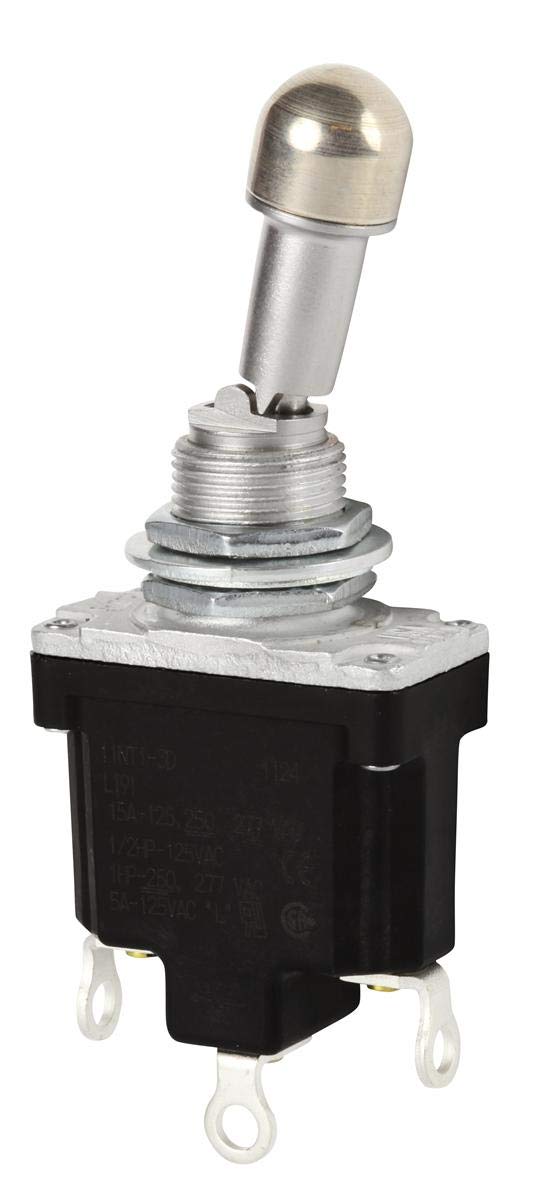 High-Quality 1 Pole 2 Position Toggle Switch with Standard Lever - Perfect for Industrial Control Panels, Automotive Applications, and DIY Electronics Projects