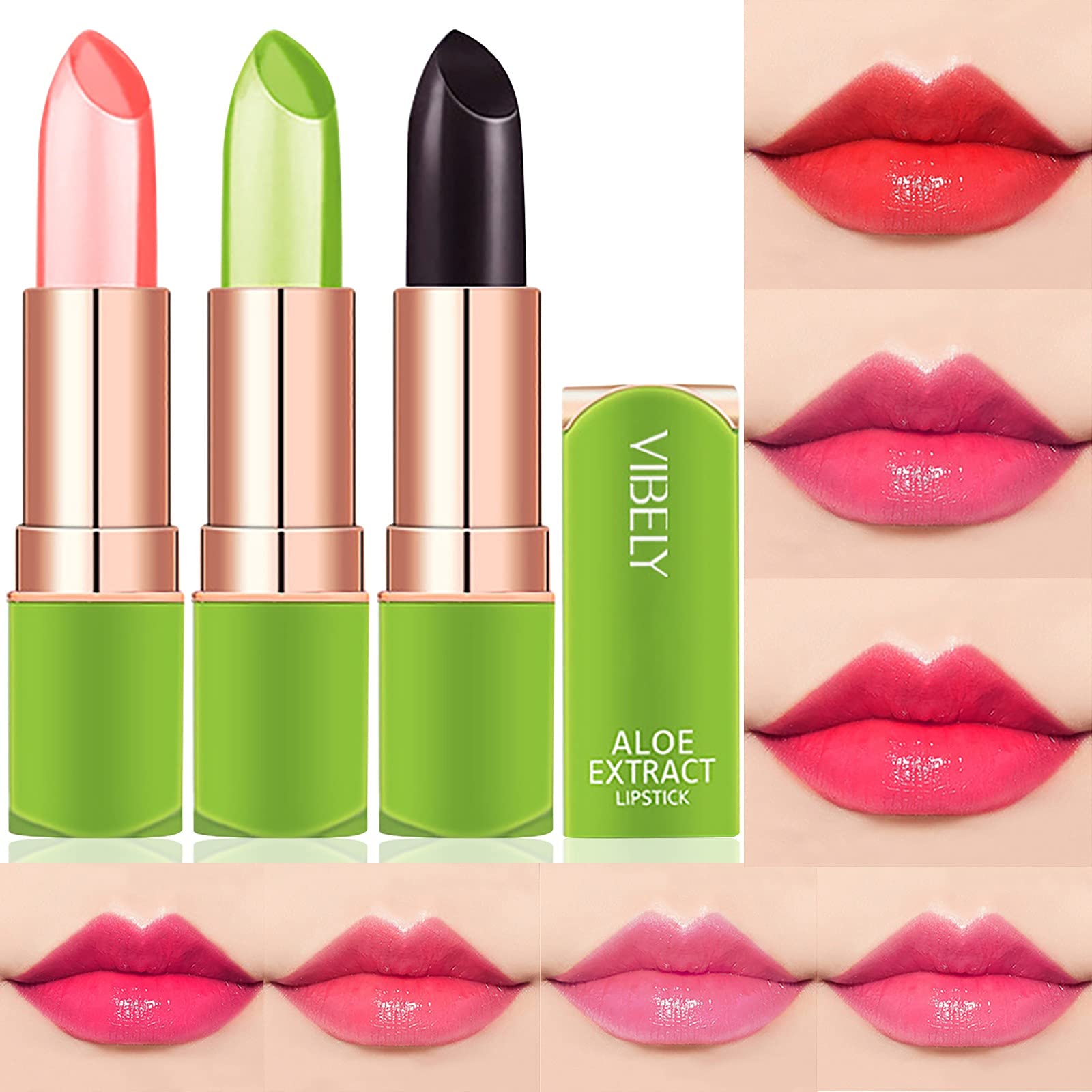Color Changing Aloe Vera Jelly Lipstick - Long Lasting, Moisturizing & Hydrating Magic Lip Gloss | Natural Nourishing Lip Care for Daily Wear & Special Occasions