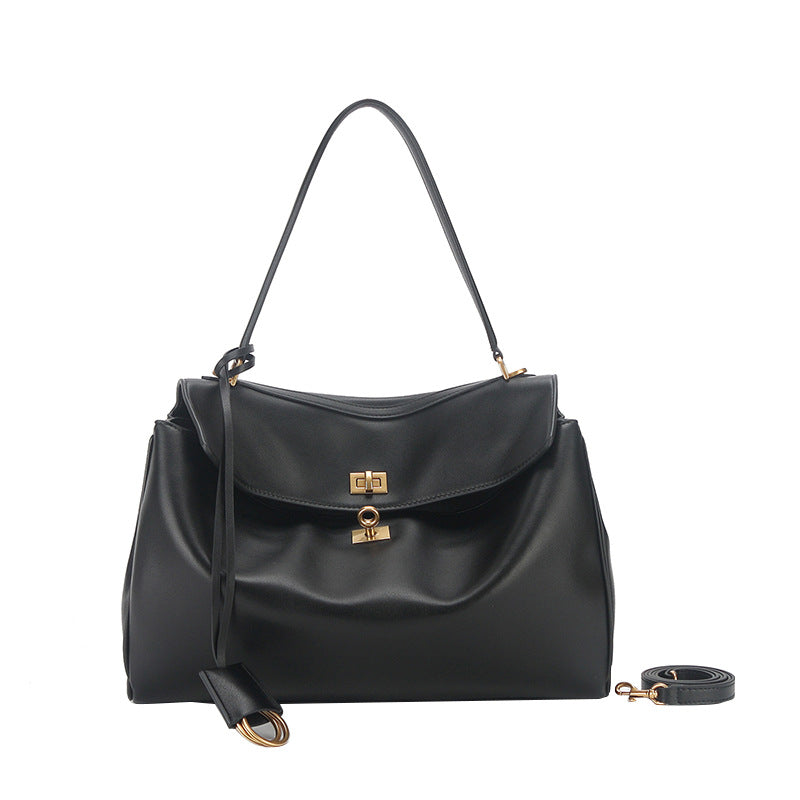 Premium Genuine Leather Large Shoulder Bag for Women - Stylish & Spacious Crossbody Tote - Perfect for Work, Travel & Everyday Use