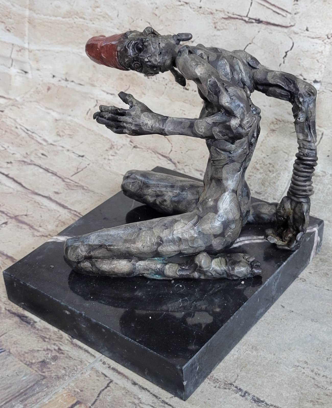 European Bronze Dead Zombie Statue Sculpture - Gothic Halloween Office Desk Decor, Horror Collectible Art Piece for Home & Cubicle Accessories | Perfect for Halloween Party Decorations & Horror Theme Collections