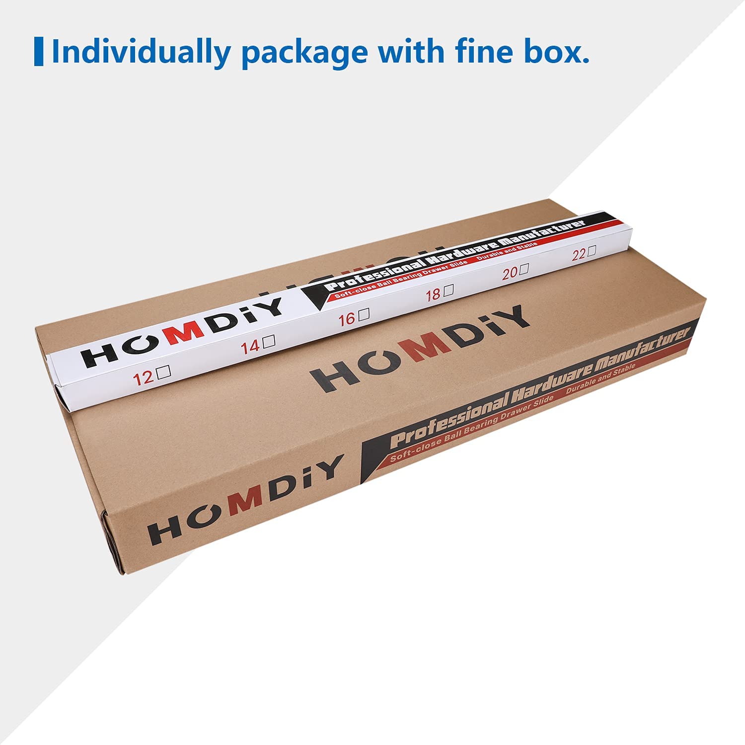 Homdiy 22 Inch Soft Close Drawer Slides - 6 Pairs Full Extension Heavy Duty Ball Bearing Cabinet Slides (100 LB Capacity) - Perfect for Kitchen Cabinets, Dressers & Furniture Upgrades