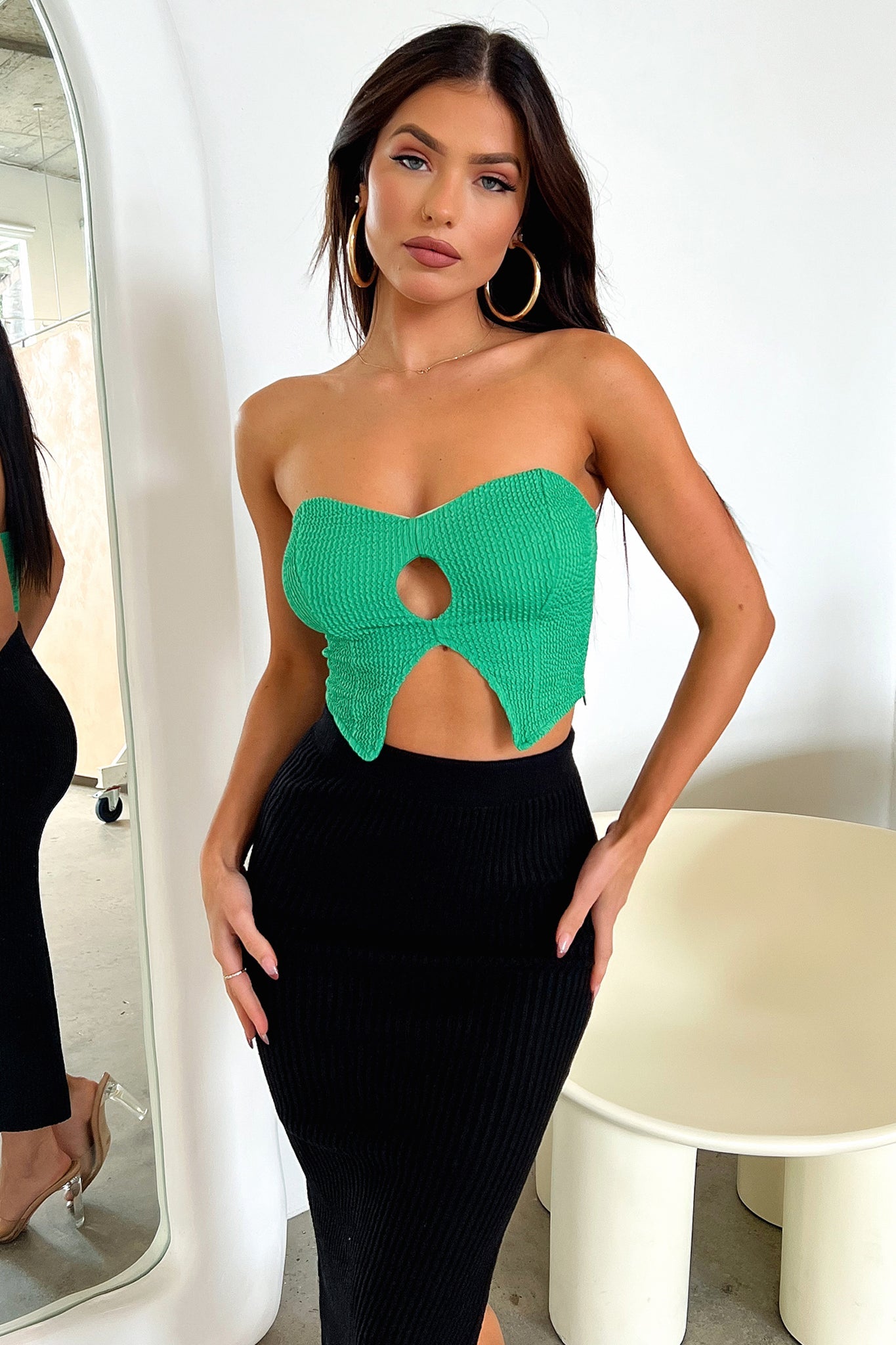 Kelsey Crop Top in Green - Stylish & Comfortable Women's Fashion for Casual Wear, Outfits & Summer Outings