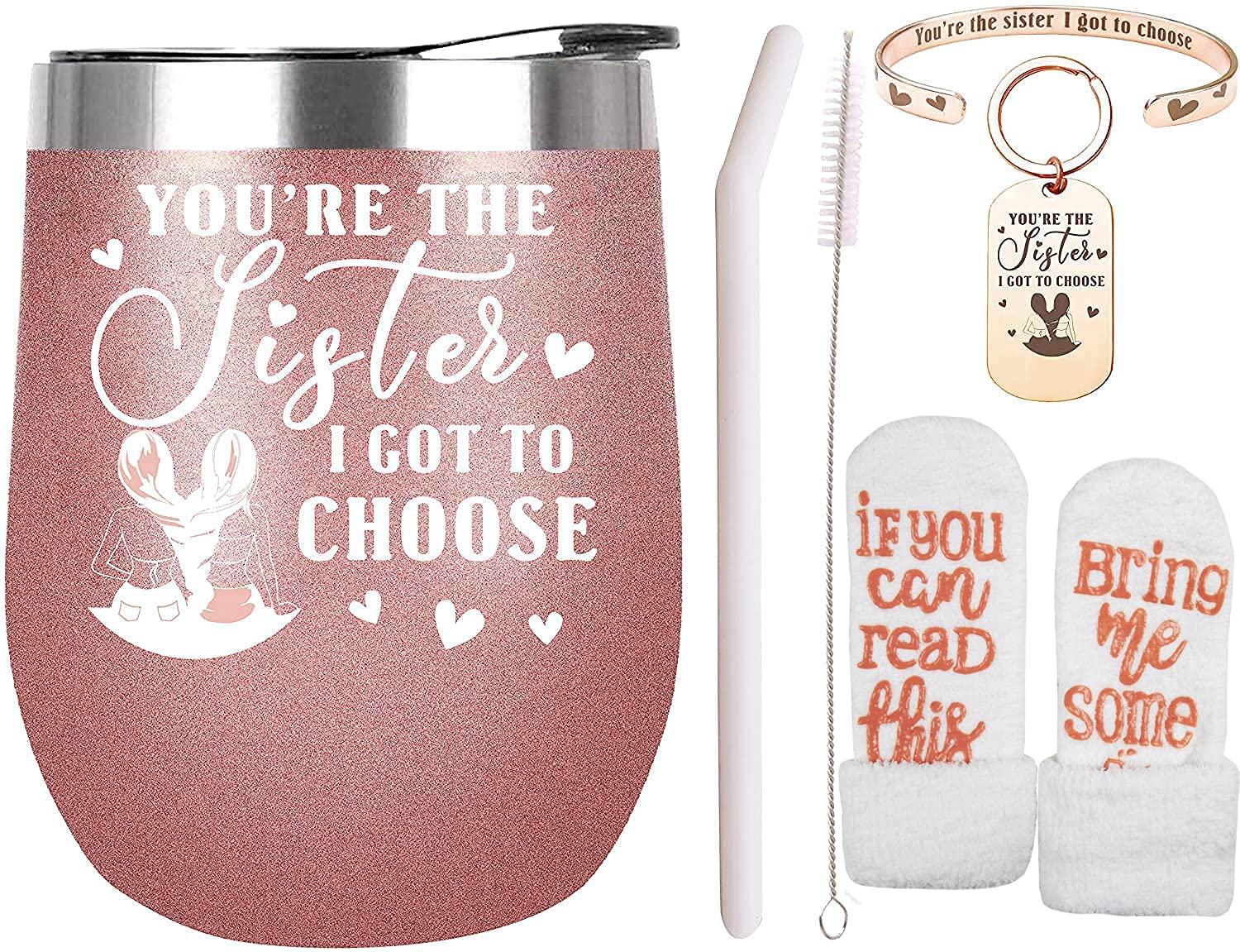 You're the Sister I Got to Choose - Best Friend Tumbler | Insulated Stainless Steel Travel Mug for Women | Thoughtful Friendship & Birthday Gift for Her | Perfect for Coffee, Tea & Office Use