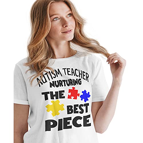 Funny Teacher T-Shirt - Cool Back to School Gift for Educators - Autism Awareness Shirt for Teachers (Medium, Heather Gray) - Perfect for Classroom Wear, Teacher Appreciation Week & School Events