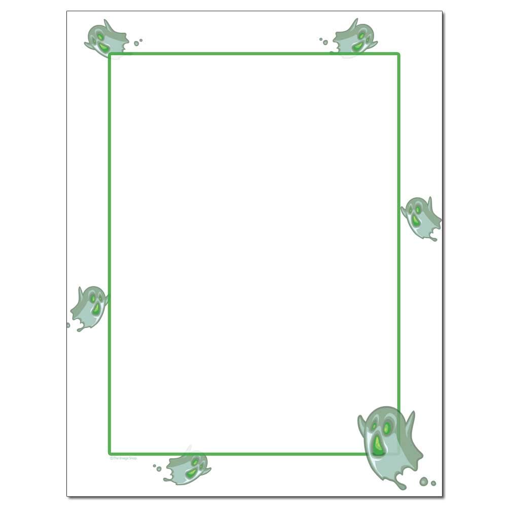 Halloween Ghost Letterhead Paper - 25 Sheets for Laser & Inkjet Printers - Perfect for Spooky Party Invitations, Office Decor & Seasonal Correspondence