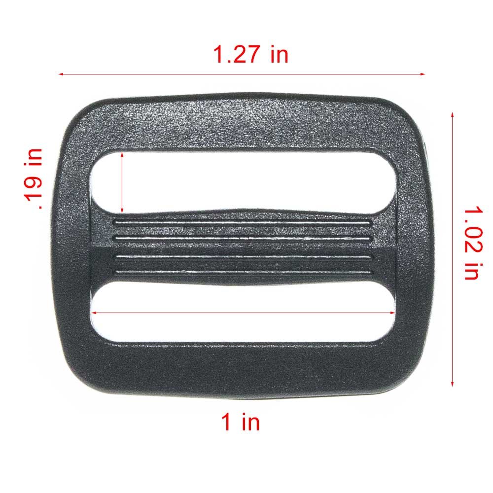 Craft County Tri-Glides for Webbing - Heavy Duty Plastic Buckles for Backpacks, Duffel Bags & Outdoor Gear | Perfect for Hiking, Camping & Travel Accessories