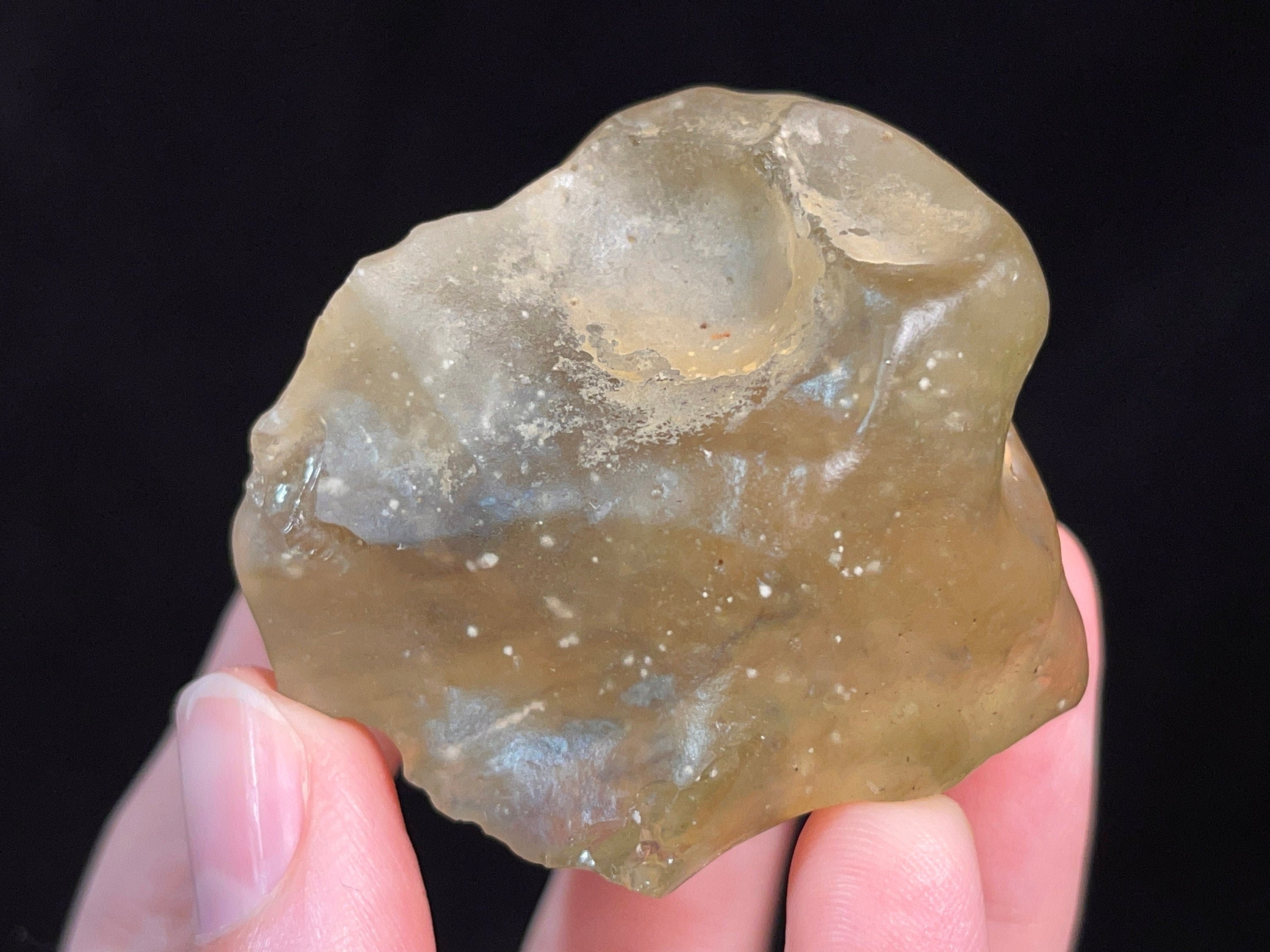 Premium Libyan Desert Glass Raw Crystal - Rare 2A Grade Large 54.7g - Natural Healing Stones for Meditation, Energy Work & Spiritual Growth - Metaphysical Crystal Collection