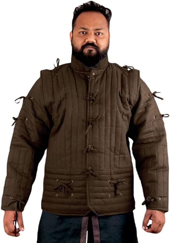 THE MEDIEVALS Gambeson Thick Padded Coat - Medieval Aketon Jacket Armor for LARP, SCA & Cosplay | Cotton Fabric Battle-Ready Costume | Perfect for Renaissance Fairs, Historical Reenactments & Theater Performances