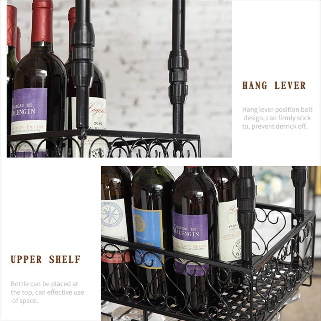 Sturdy Bar Counter Wine Rack - 60x25cm Wall Mounted Glass Holder for Restaurants & Homes | Perfect for Kitchen, Dining Room & Bar Organization