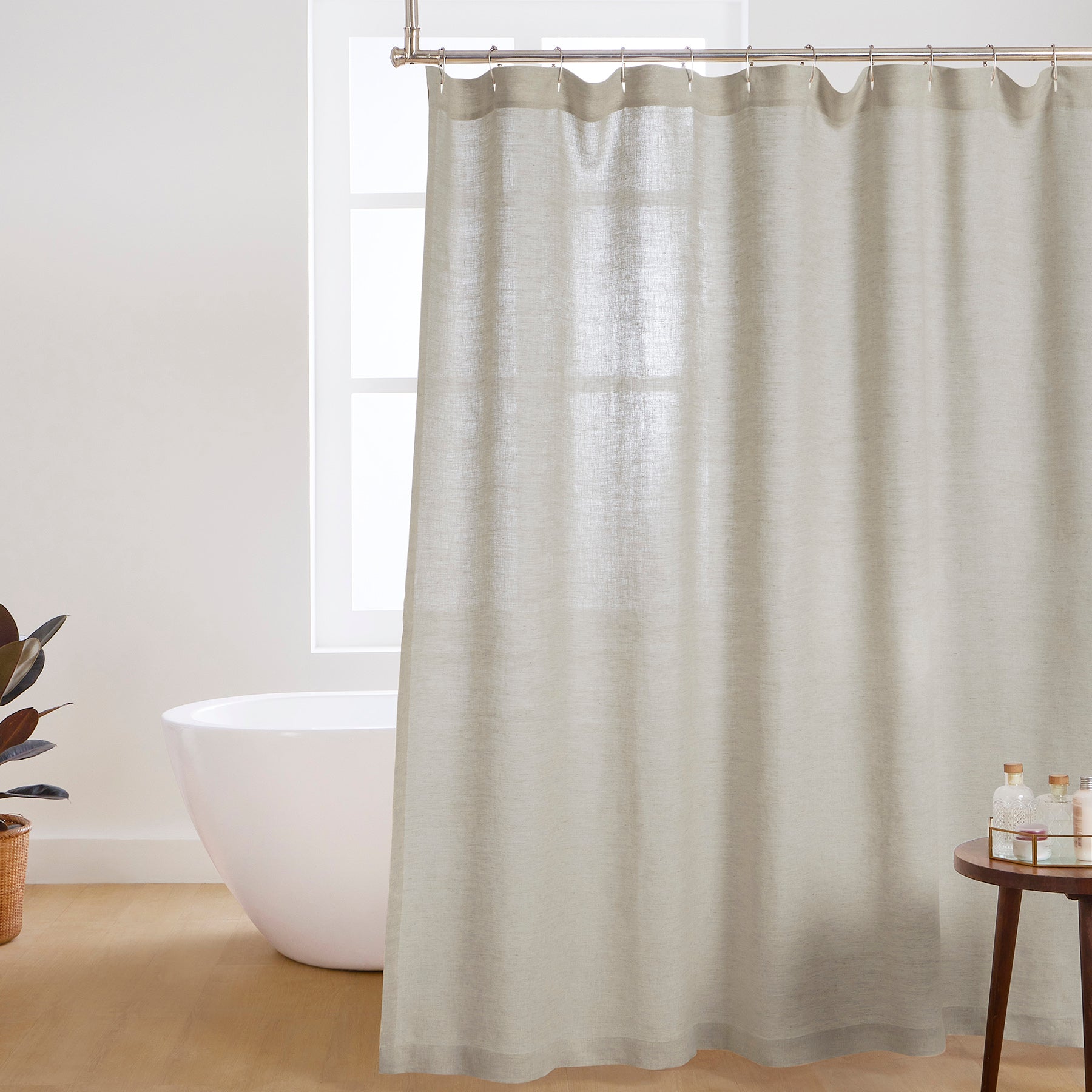 Premium Linen Shower Curtain - Breathable & Quick-Dry Bathroom Decor for Modern Homes | Perfect for Spa-Like Bathroom Retreats