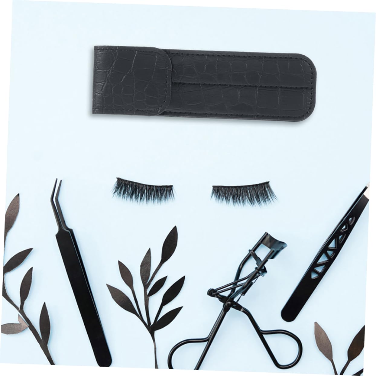 Premium 2-Pack PU Leather Eyelash Extension Tweezers Holder with Magnetic Closure - Safe Storage Pouch for Lash Artists & Beauty Professionals - Perfect for Salon, Travel, and Home Organization