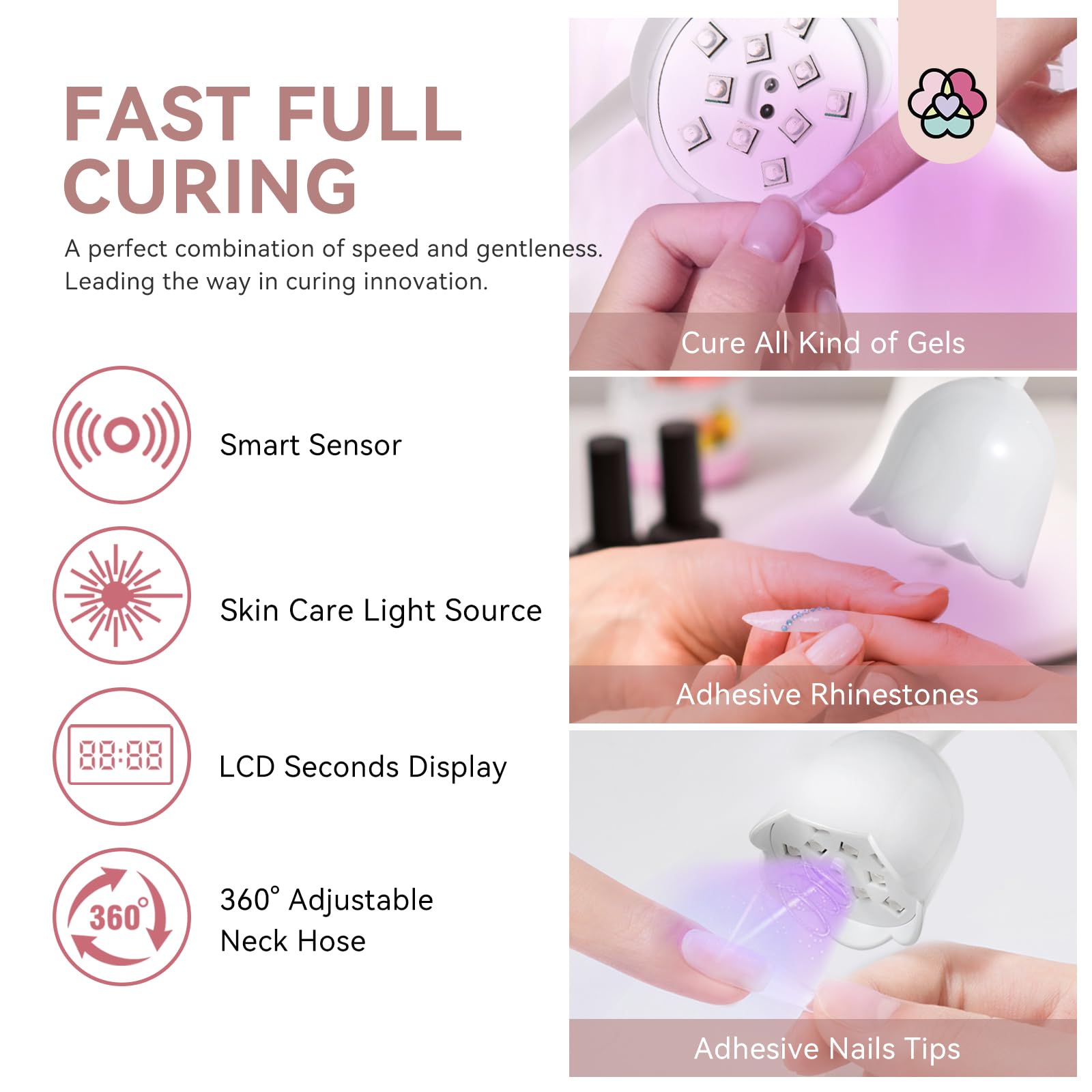 SAVILAND Intellisense 30W Cordless LED Nail Lamp - Rechargeable UV Gel Polish Dryer for Quick Drying, Portable Manicure Light for Home & Salon Use | Perfect for DIY Nail Art, Gel Extensions, and Professional Nail Treatments
