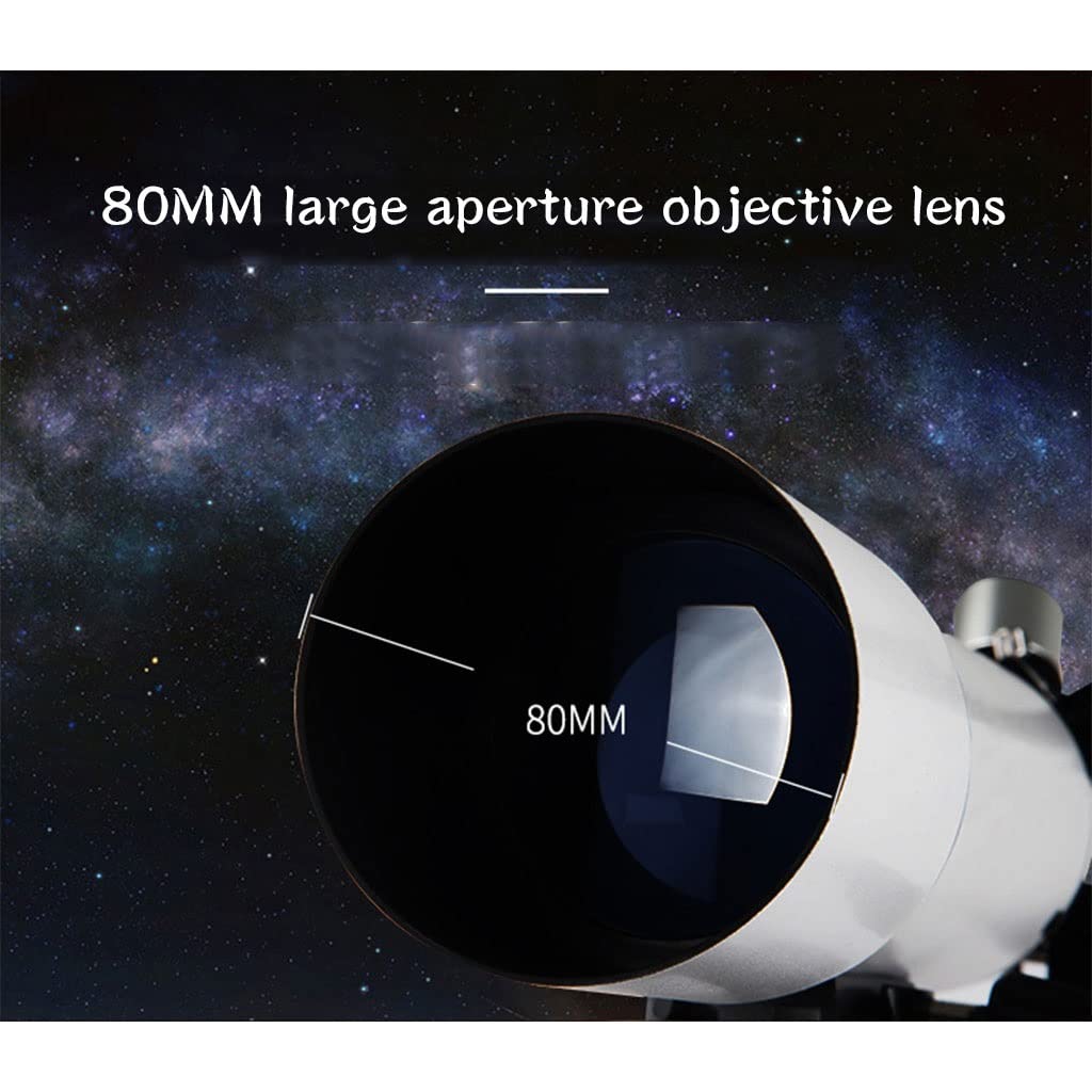 CRBUDY 80mm Astronomical Refractor Telescope for Kids & Adults - Adjustable Tripod, Portable Beginner Telescope for Astronomy - Perfect for Stargazing, Bird Watching & Outdoor Adventures