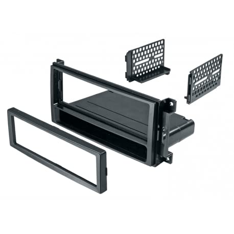 Universal Single DIN Car Stereo Installation Dash Kit with Storage Pocket - Compatible with Aftermarket Radios - Perfect for Car Audio Upgrades & Custom Installations