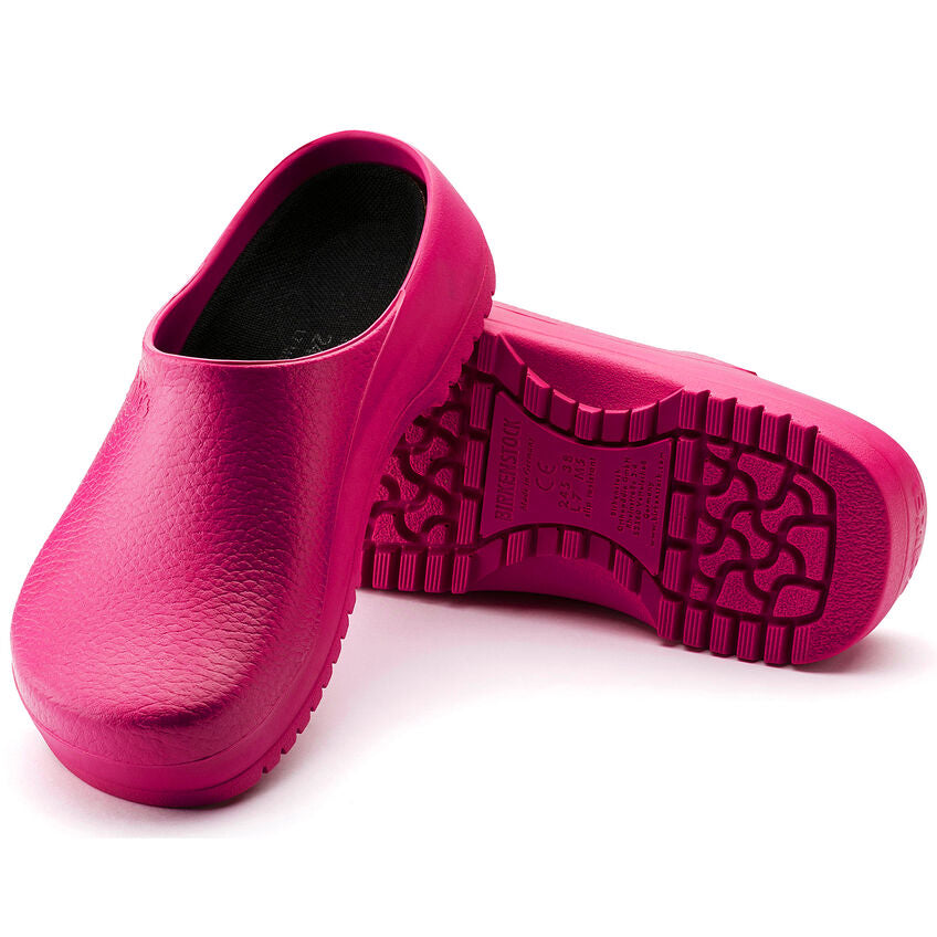 Birkenstock Super Birki Non-Slip Polyurethane Clogs for Women & Men | Comfortable Kitchen & Garden Shoes in Raspberry Sorbet | Ideal for Chefs, Nurses & Healthcare Workers