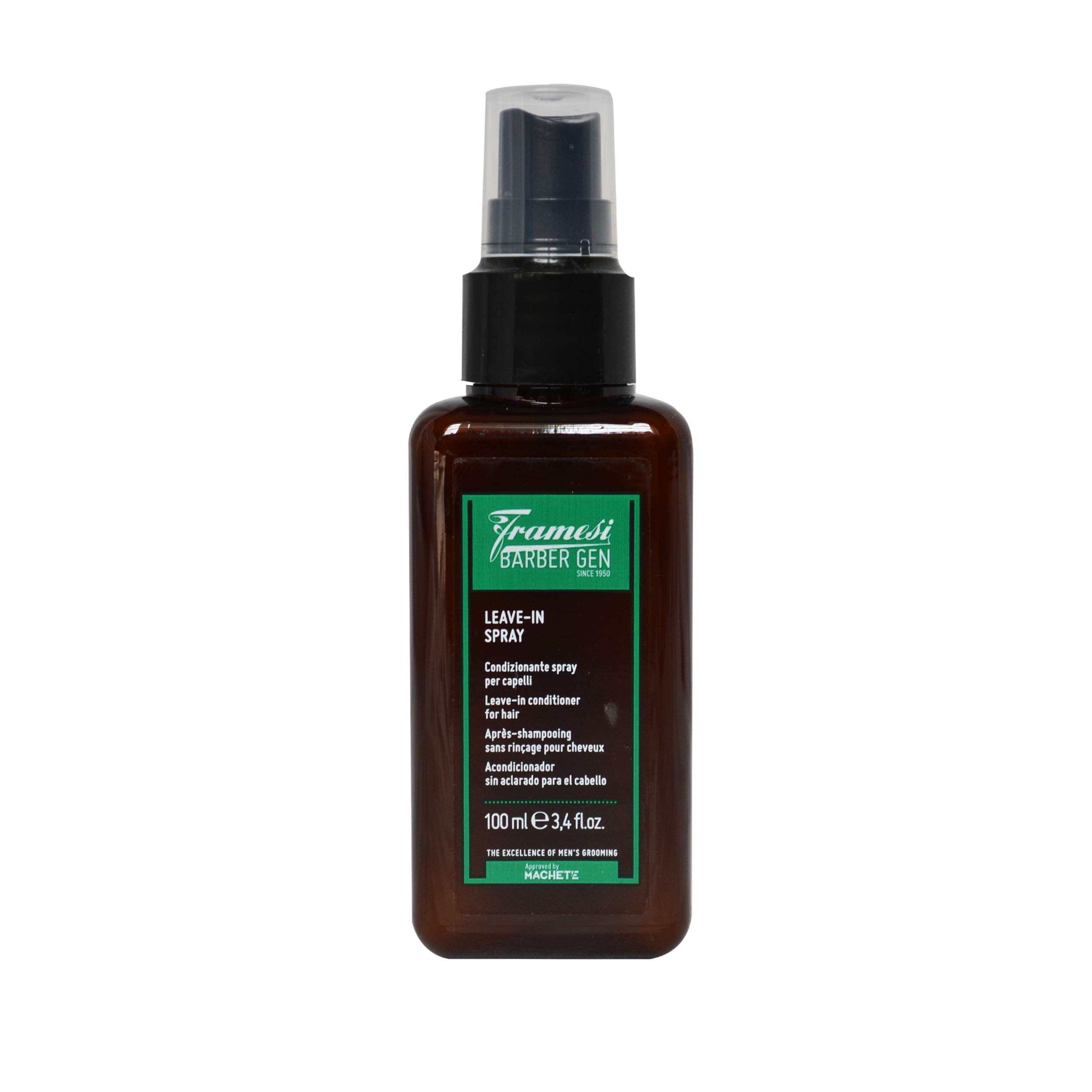 Framesi Barber Gen Leave-In Conditioner Spray for Beard & Hair - 3.4 fl oz Hydrating Treatment | Perfect for Daily Use, Styling & Softening Facial & Scalp Hair