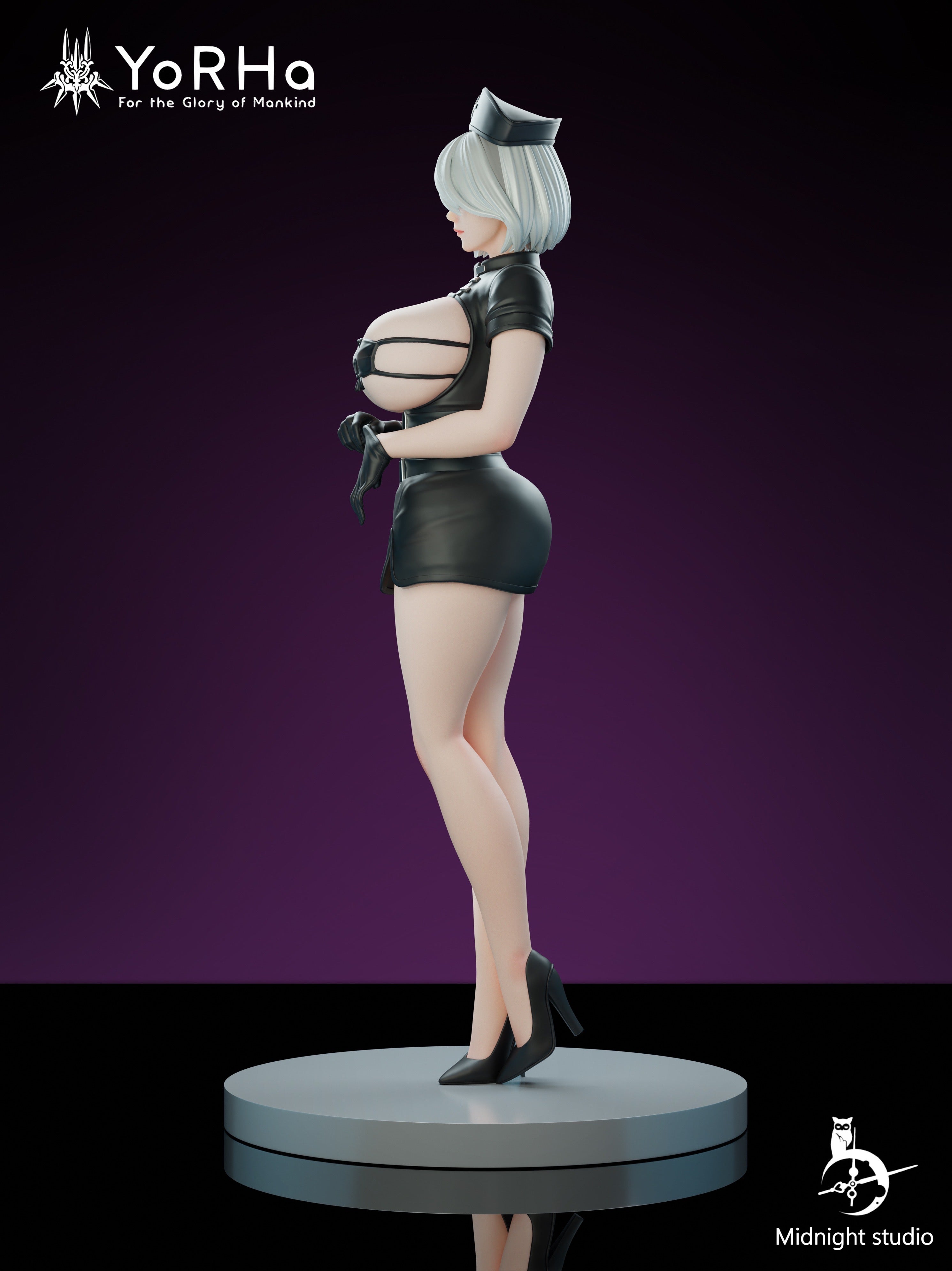 Midnight Studio Nurse Nier 2B Cosplay Costume - Official Replica Outfit for Halloween, Anime Conventions & Cosplay Events | Perfect for Fans of Nier Automata