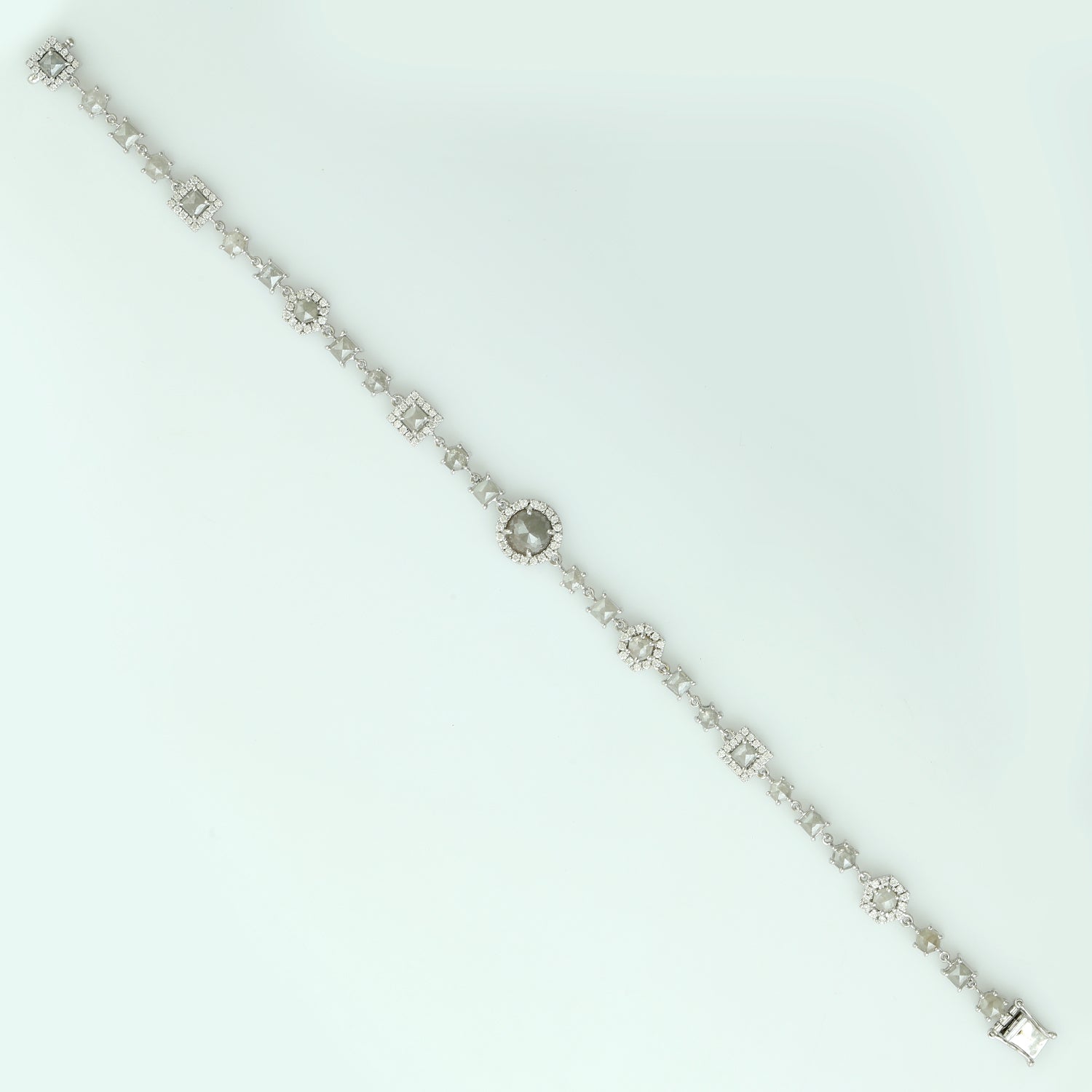 18K White Gold Ice Diamond Designer Bracelet - Adjustable & Flexible for Everyday Wear, Parties & Special Occasions