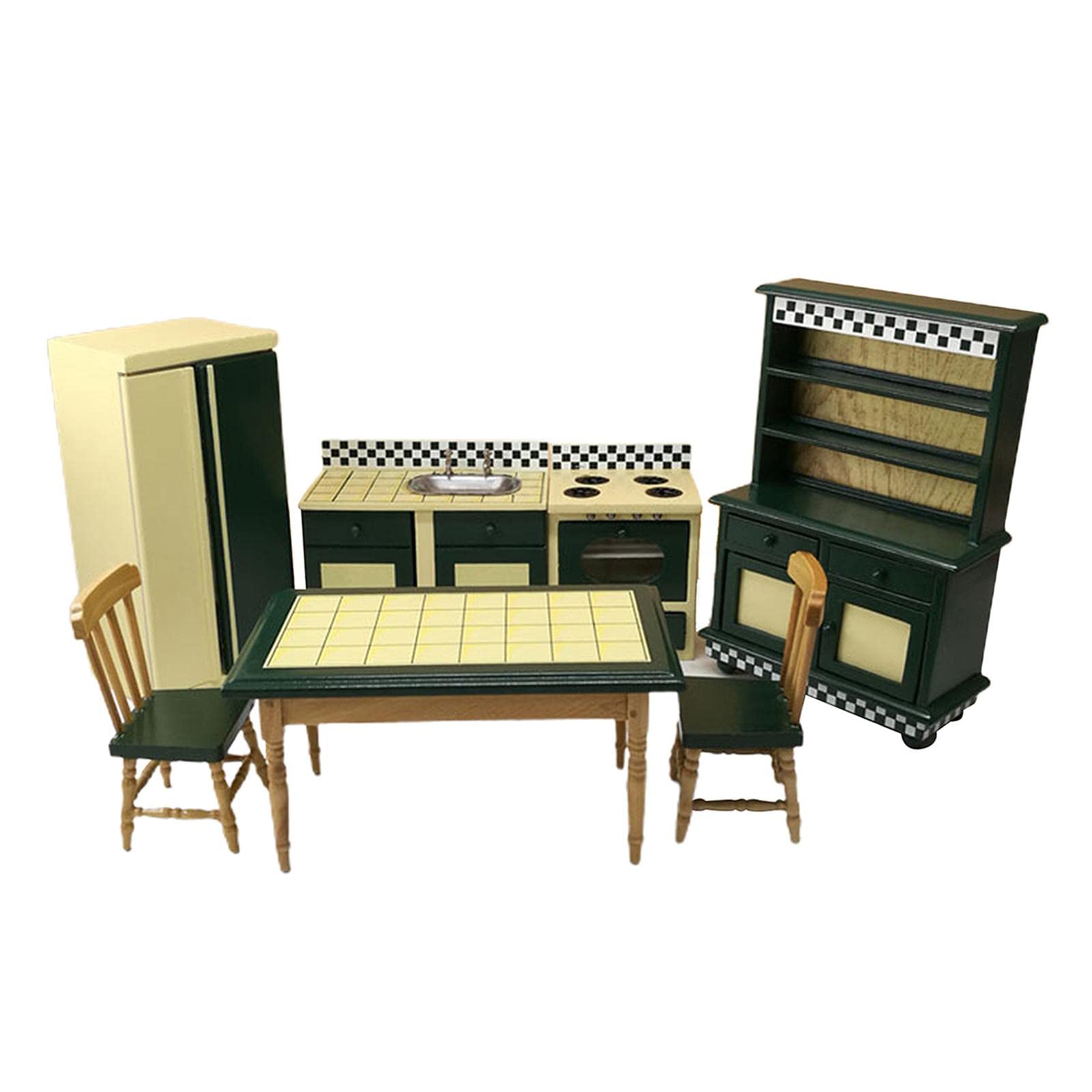 1:12 Scale Miniature Kitchen Cabinet - Esquirla Dollhouse Accessories for Realistic Home Decor & DIY Projects | Perfect for Dollhouse Kitchens, DIY Crafts & Collectors
