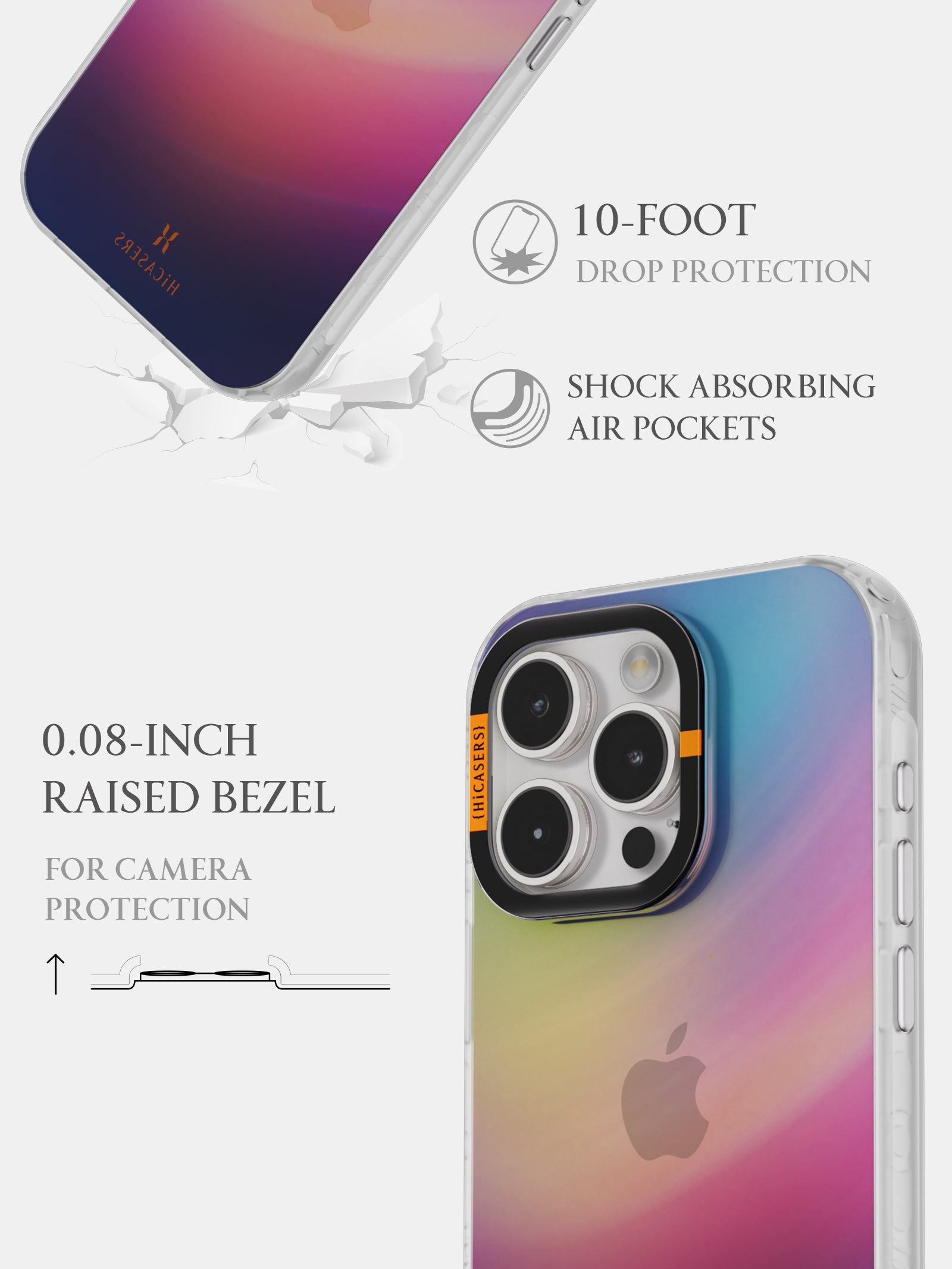 Soft Wind Line Iridescent Phone Case for iPhone & Samsung - Durable Protective Cover with Glitter Sparkle Design - Perfect for Everyday Use, Travel & Gifting