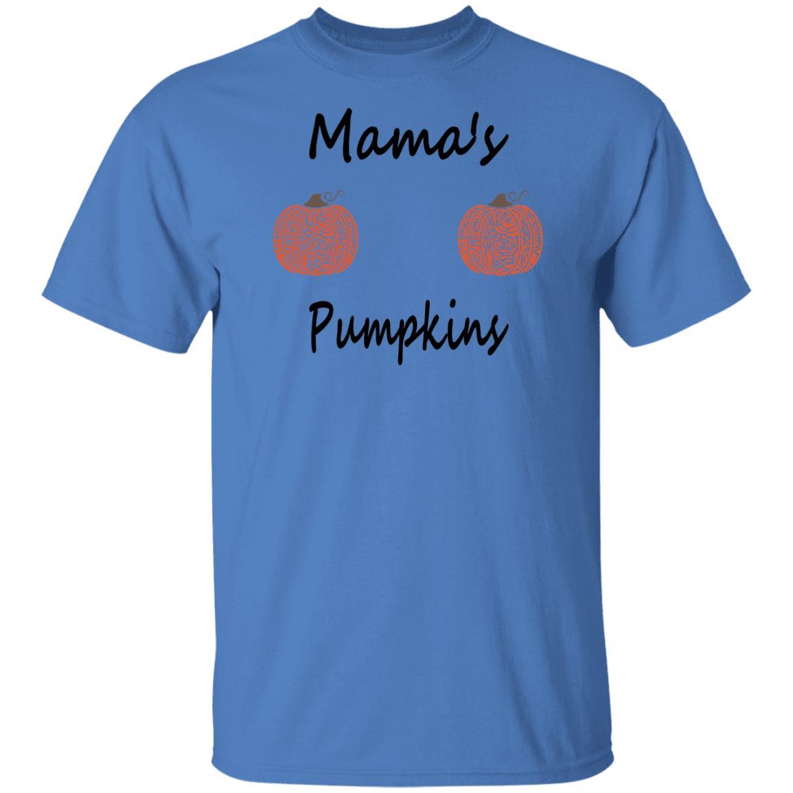 WineyBitches.Co Mama's Pumpkins Halloween T-Shirt - Soft 100% Cotton Women's Tee for Halloween Parties, Costume Contests & Fall Festivals
