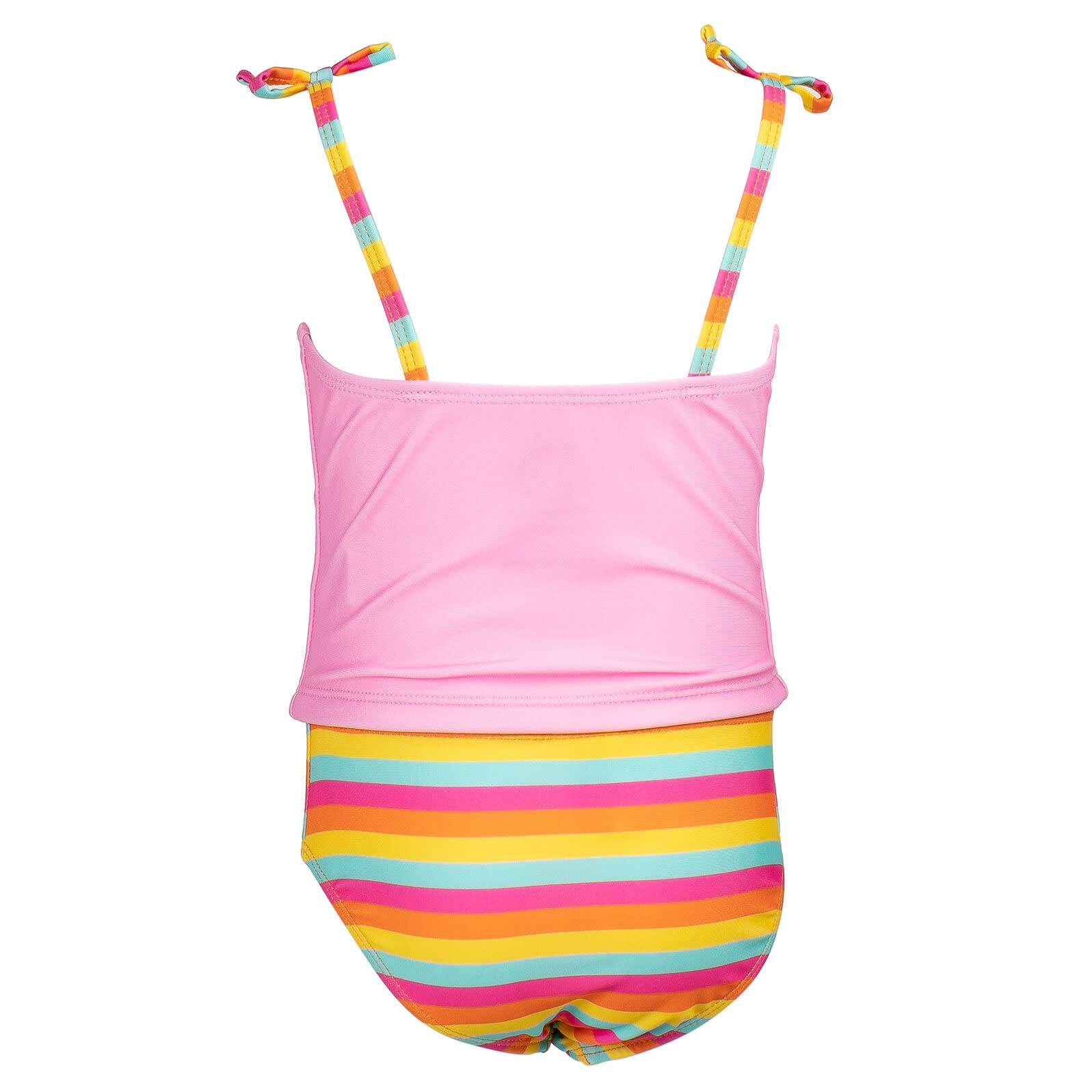 CoComelon Kids' Tankini Top & Swim Bottom Set - 2 Piece Swimwear for Girls, UV Protection & Quick Dry - Perfect for Pool, Beach & Summer Water Play