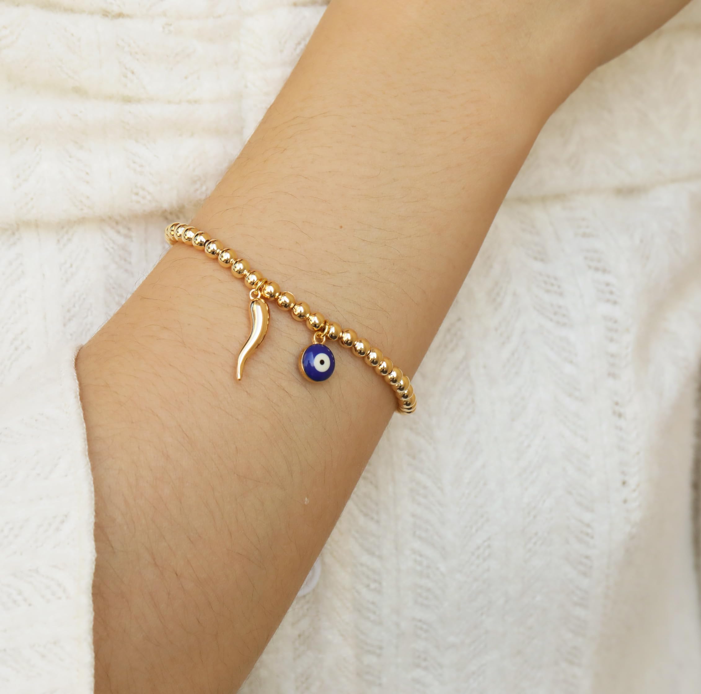 RZKING Gold Bracelets for Women - Evil Eye, Butterfly, Dragonfly & Elephant Charm Bracelet, Friendship Jewelry, Birthday & Retirement Gifts for Her - Perfect for Everyday Wear, Special Occasions & Inspirational Gifting