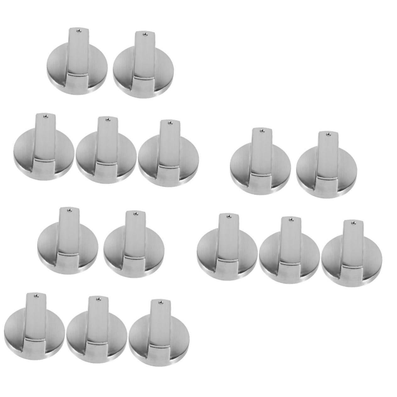 KITANDOVE 15-Piece Stainless Steel Adjustable Gas Stove Knob Set - Replacement Control Knobs for Wolf, Oven, Cookware & Stoves - Durable Metal Ignition Switch for Propane Cooktops (Perfect for Kitchen Upgrades & Appliance Repairs)