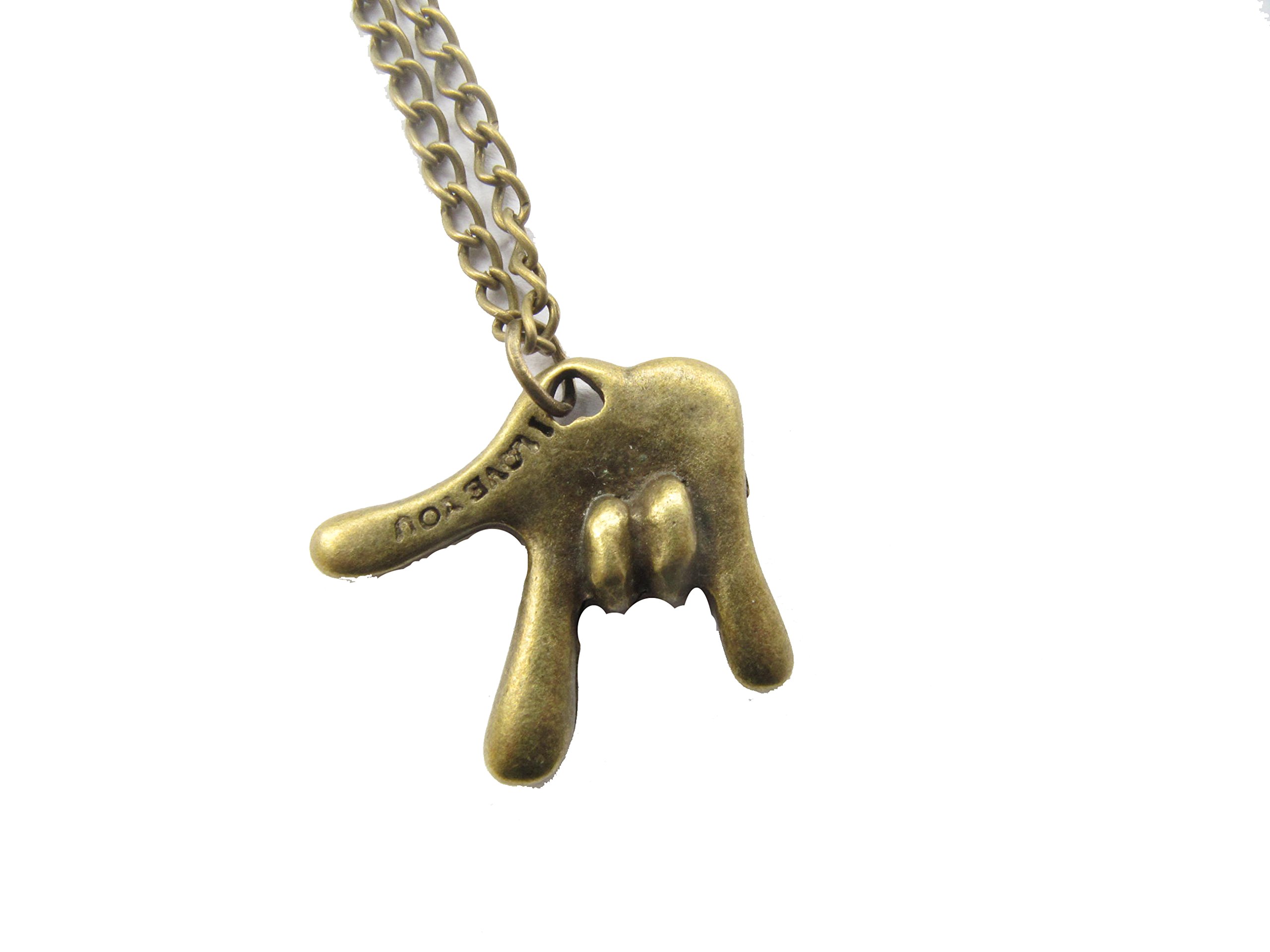 I Love You Sign Language Necklace - ASL Jewelry with Love Symbol Charm for Couples, Best Friend Gifts & Special Occasions