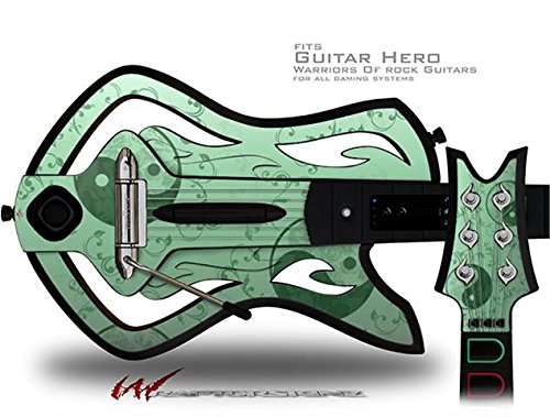 Yin Yang Green Decal Skin for Warriors of Rock Guitar Hero Controller - Protective Vinyl Sticker for Gaming Accessories (Guitar Not Included) - Perfect for Customizing Your Gaming Setup and Protecting Guitar Hero Controllers