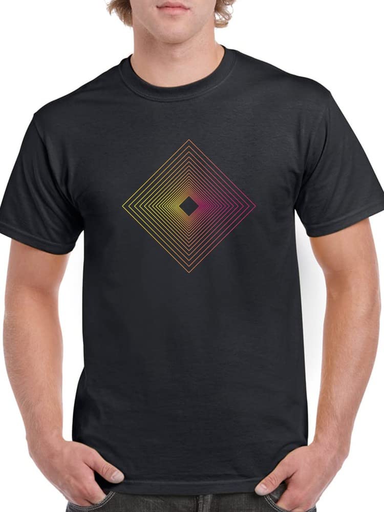 Smartprints Cool Rhombus Loop Men's T-Shirt - Trendy Geometric Print Casual Tee for Everyday Wear, Street Style & Summer Outfits