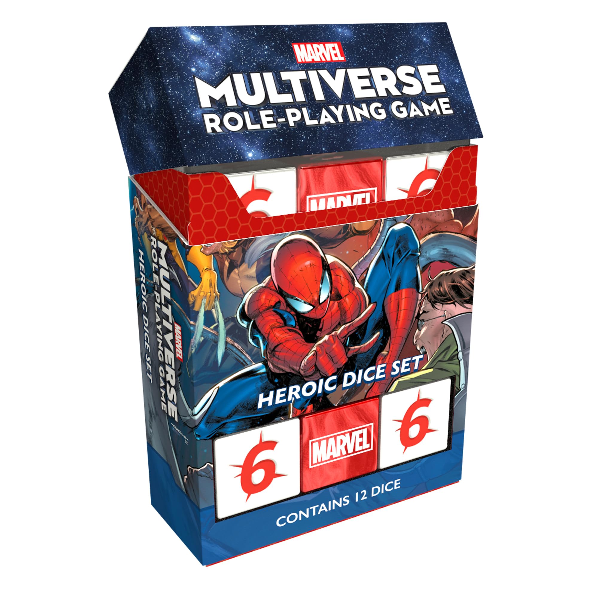 Marvel Multiverse RPG Heroic Dice Set - Official Acrylic Dice for Marvel Multiverse Role-Playing Game by CMON | Perfect for Tabletop Gaming, RPG Sessions & Marvel Fans