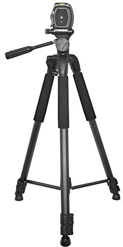 Professional 72-inch Camera Tripod with 3-Way Panhead & Built-In Bubble Level - Compatible with Canon, Nikon, Sony & More DSLR Cameras - Includes 72