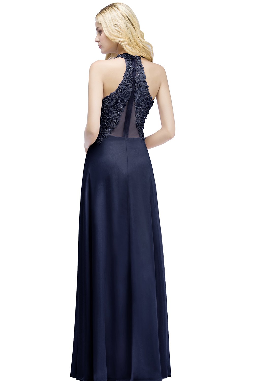 Elegant Golden Lace Chiffon Formal Dress for Women - Floral Bridesmaid & Guest Dress for Weddings, Parties & Special Occasions