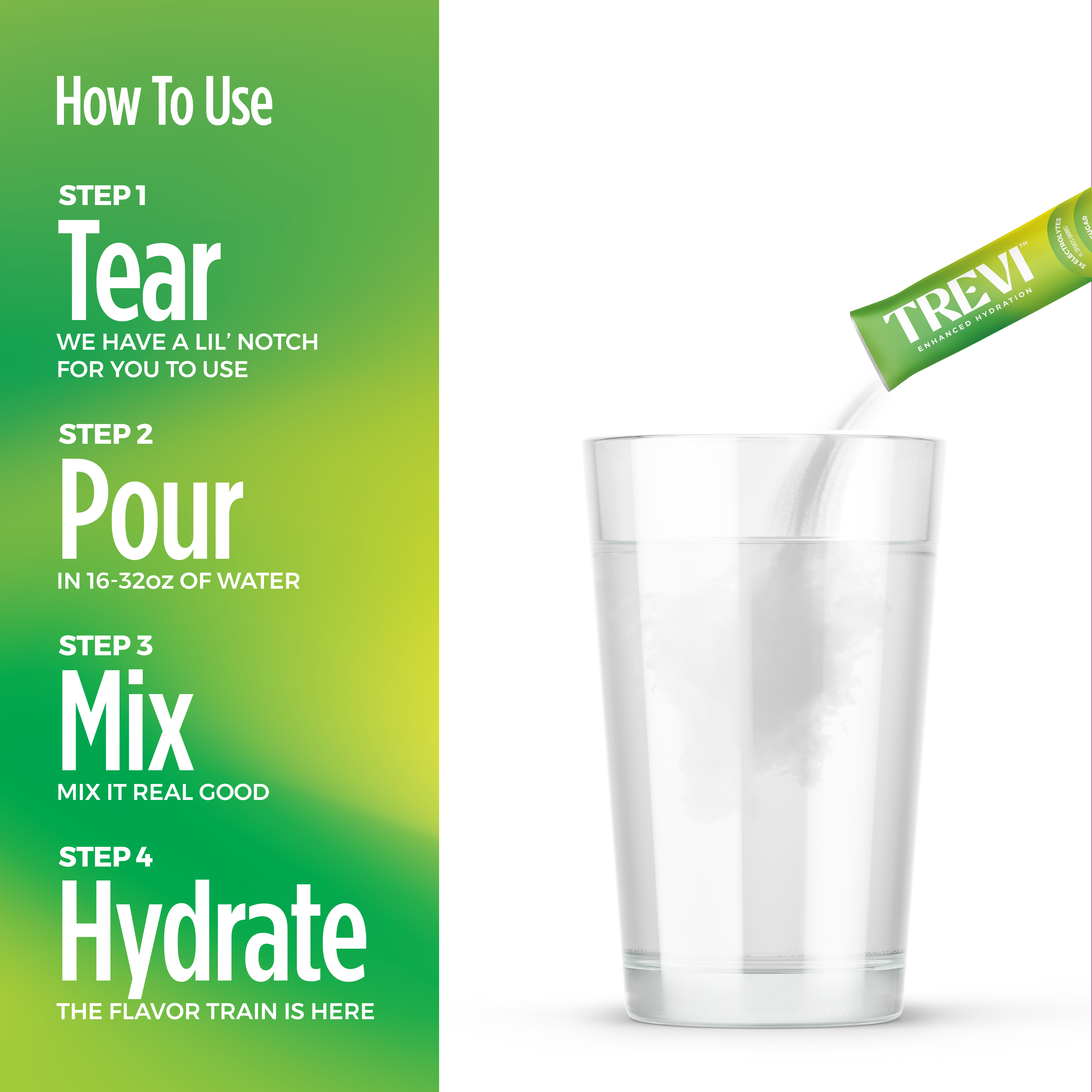 Trevi Electrolyte Powder Mix - Hydration Boost with Essential Minerals | Fast Recovery for Athletes & Active Lifestyles | Perfect for Workouts, Travel & Daily Hydration