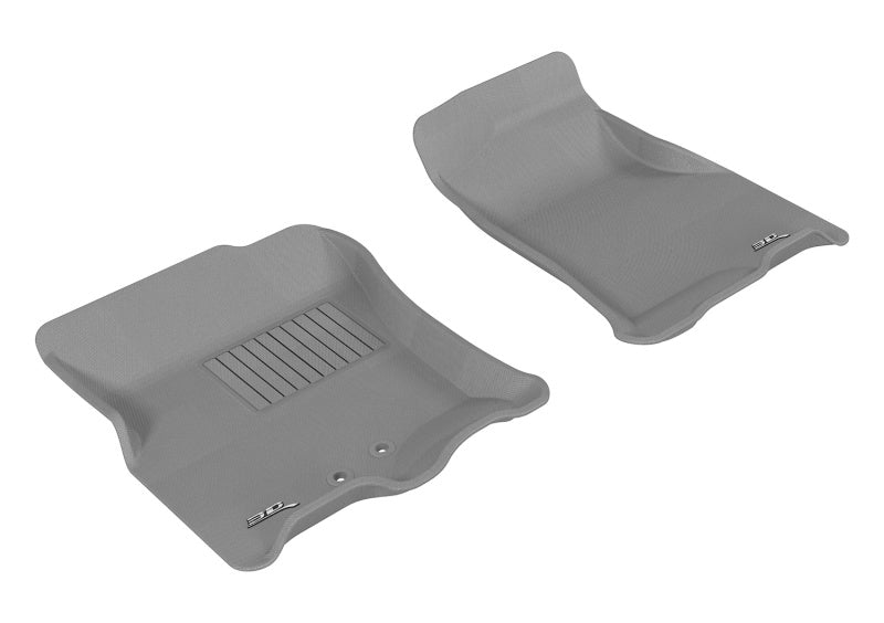3D MAXpider Custom Fit Kagu Floor Mats for 2011-2017 Ford Expedition & Lincoln Navigator (First Row) - Premium All-Weather Protection, Non-Slip Gray Car Mats - Perfect for Family Road Trips & Off-Road Adventures
