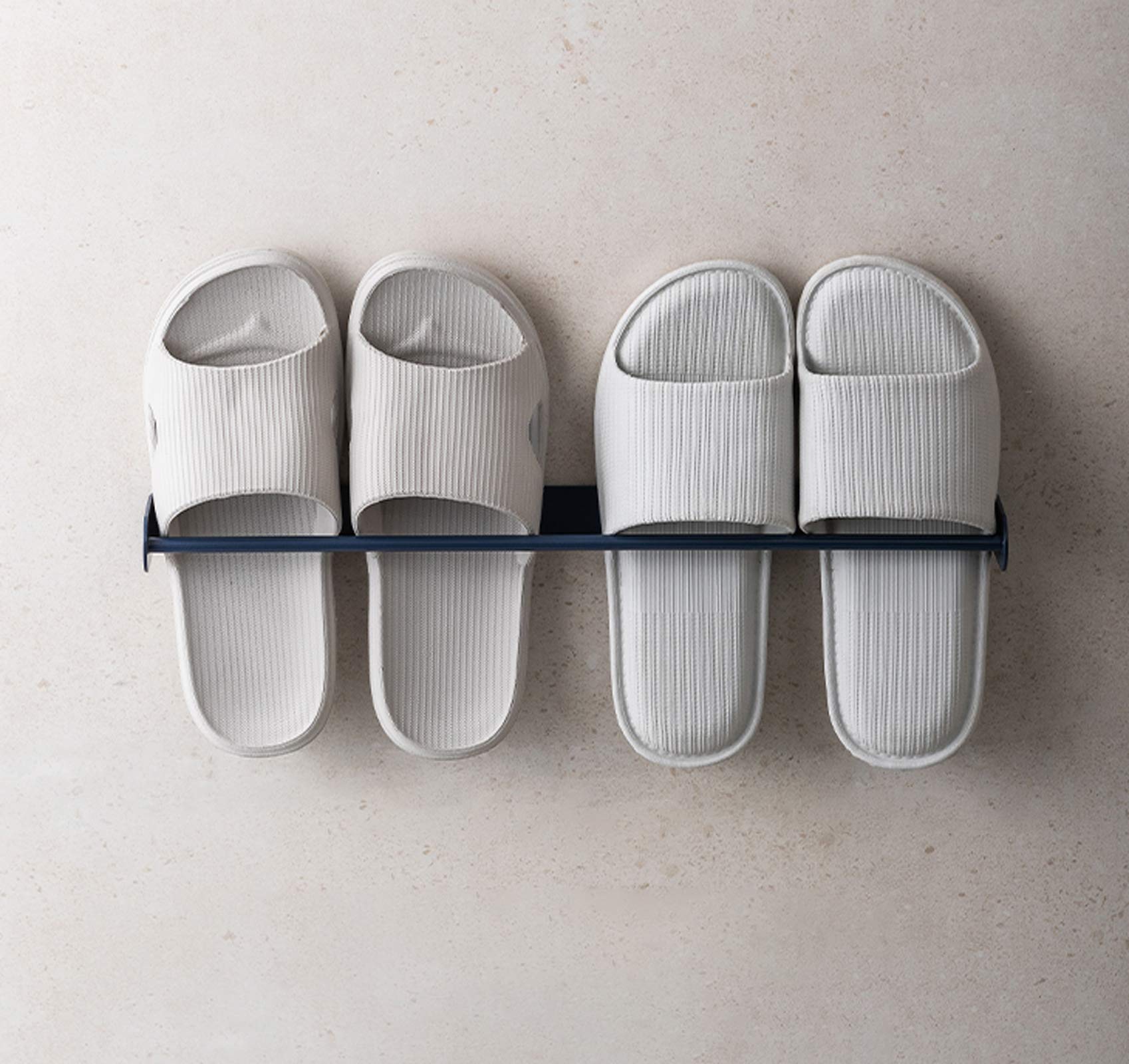 Wall Mounted Shoe Rack Organizer - Over The Door Hanging Shoe Shelf for Entryway, Bathroom & Closet - Space Saving Shoe Storage Solution (22/43/63cm, 2 Colors) - Perfect for Small Apartments, Dorm Rooms & Tight Spaces