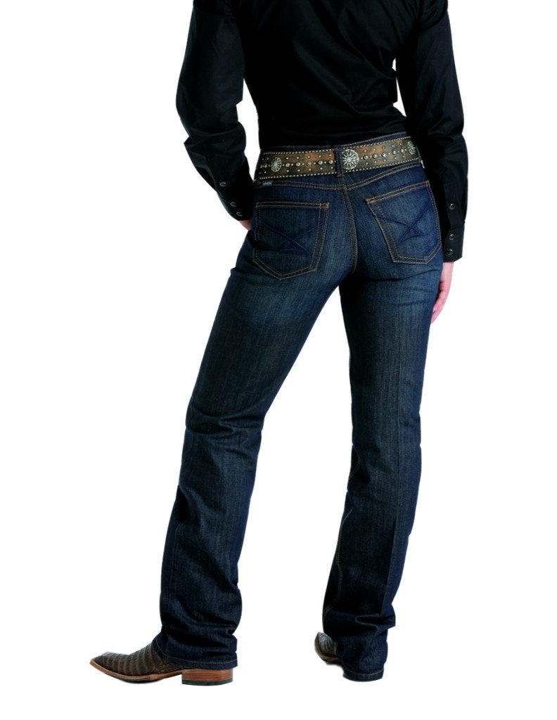 Cinch Western Denim Jeans for Women - Jenna 1 Long Dark Wash MJ80152071 | Comfortable Cowgirl Bootcut Jeans for Riding, Work & Casual Wear