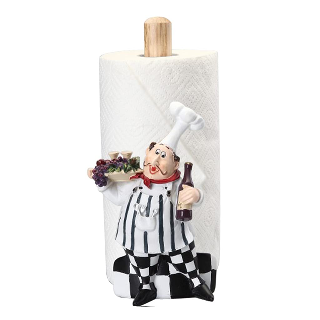 Stainless Steel Standing Paper Towel Holder - Countertop Kitchen Towel Roll Dispenser for Farmhouse, Chef & Home Use | Perfect for Kitchens, Restaurants & Office Break Rooms