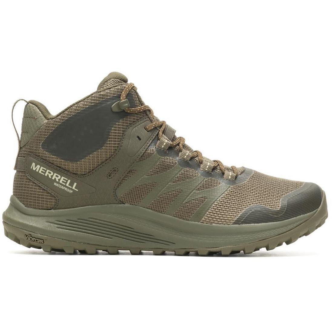 Nova 3 Tactical Men's Waterproof Work Boots - Mid Height Dark Olive - Durable Safety Boots for Construction, Hiking & Outdoor Work