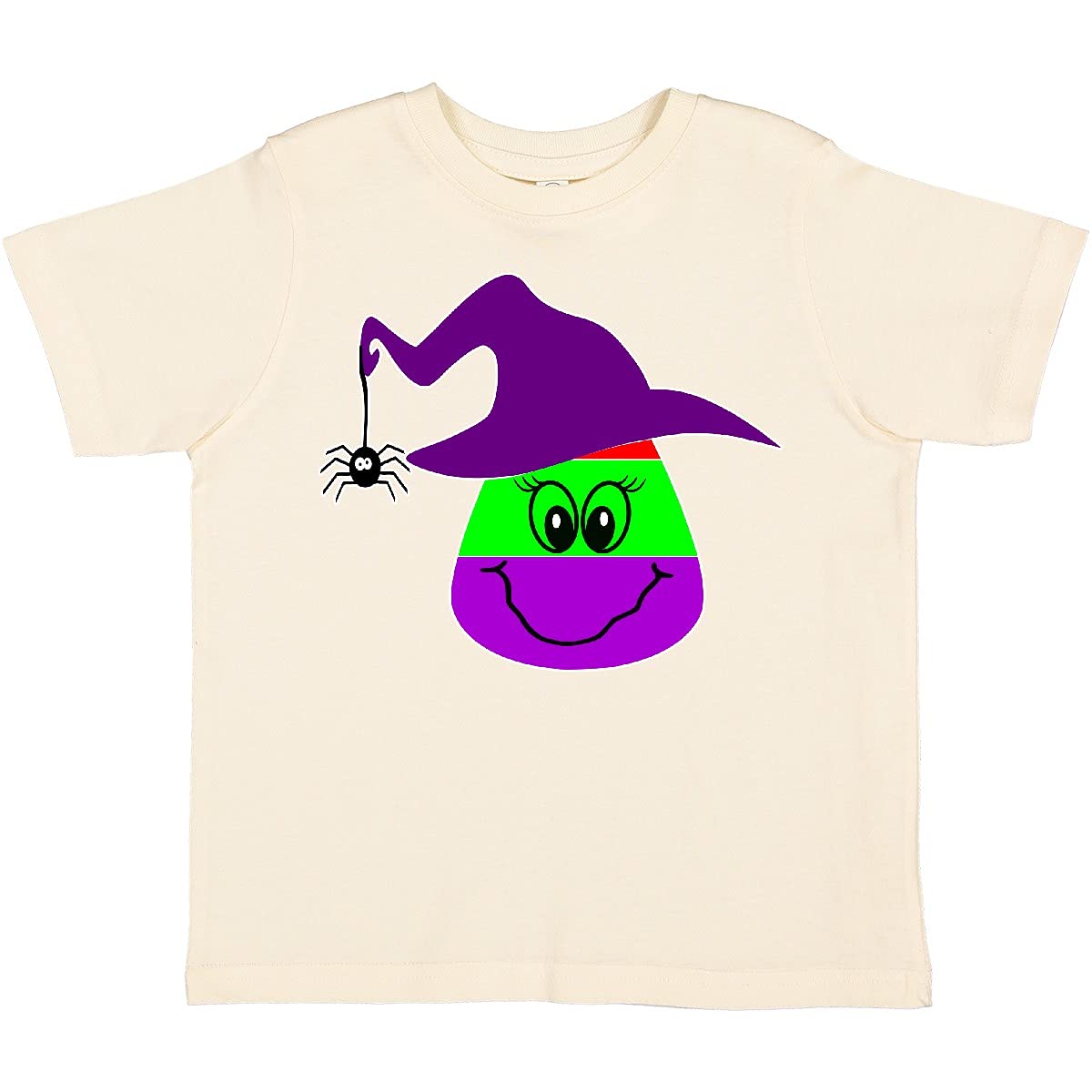 Inktastic Halloween Cute Candy Corn Witch and Spider Toddler T-Shirt - Fun Costume Party Outfit for Kids & Toddlers Trick or Treating