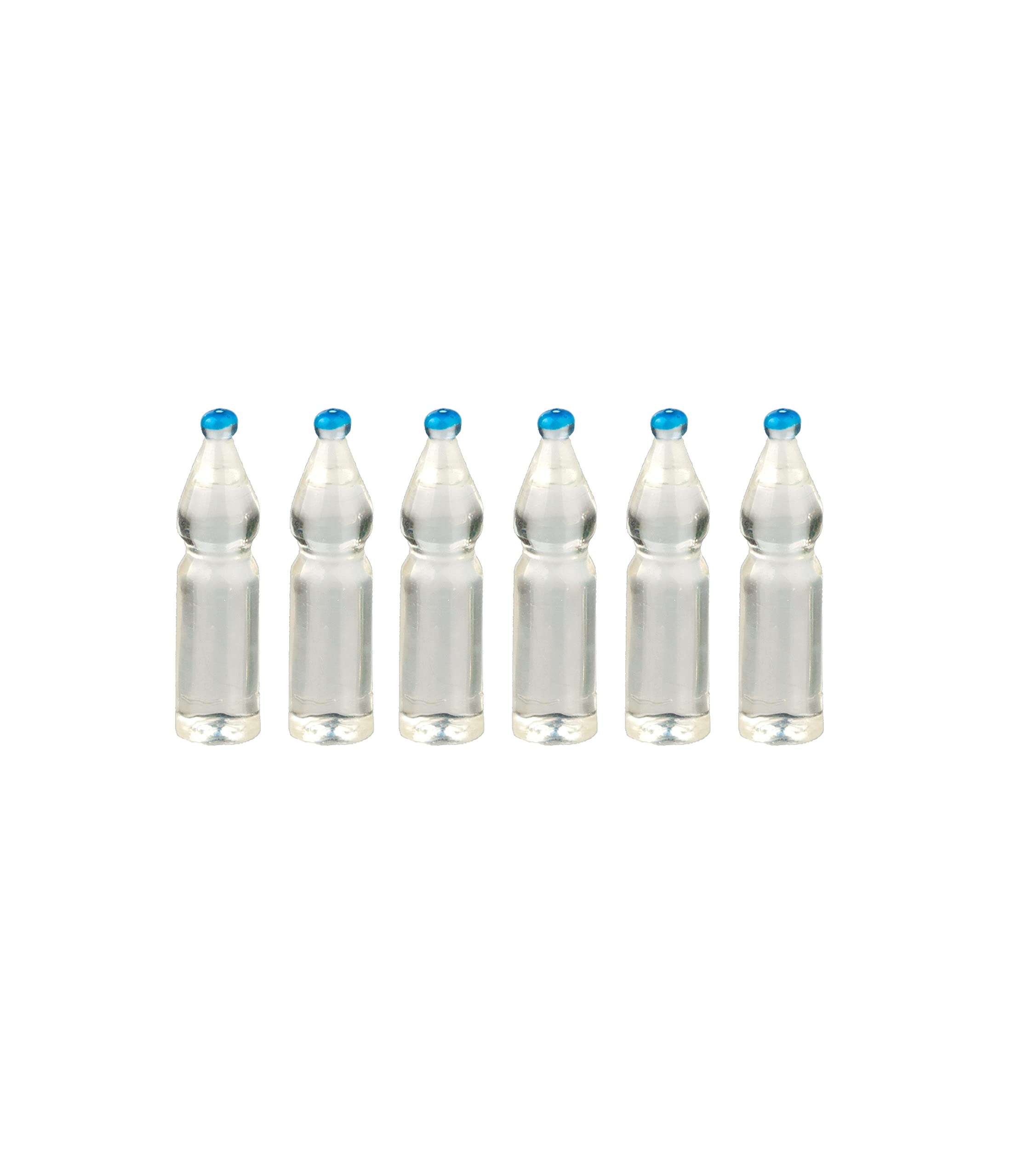 Melody Jane Dolls Houses 1:12 Scale Miniature Kitchen Accessories - 6 Tiny Water Bottles for Dollhouse Grocery Shop Store | Perfect for Dollhouse Decor, Playtime & Collectibles