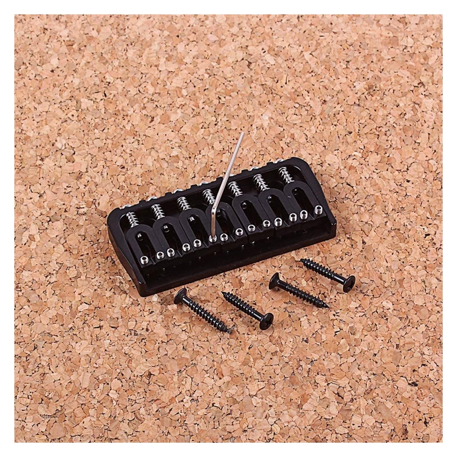 7 String Electric Guitar Bridge - Heavy Duty Metal Hardtail Saddle Replacement Part | Perfect for Guitar Upgrades & Repairs | Ideal for Rock, Metal & Studio Performances