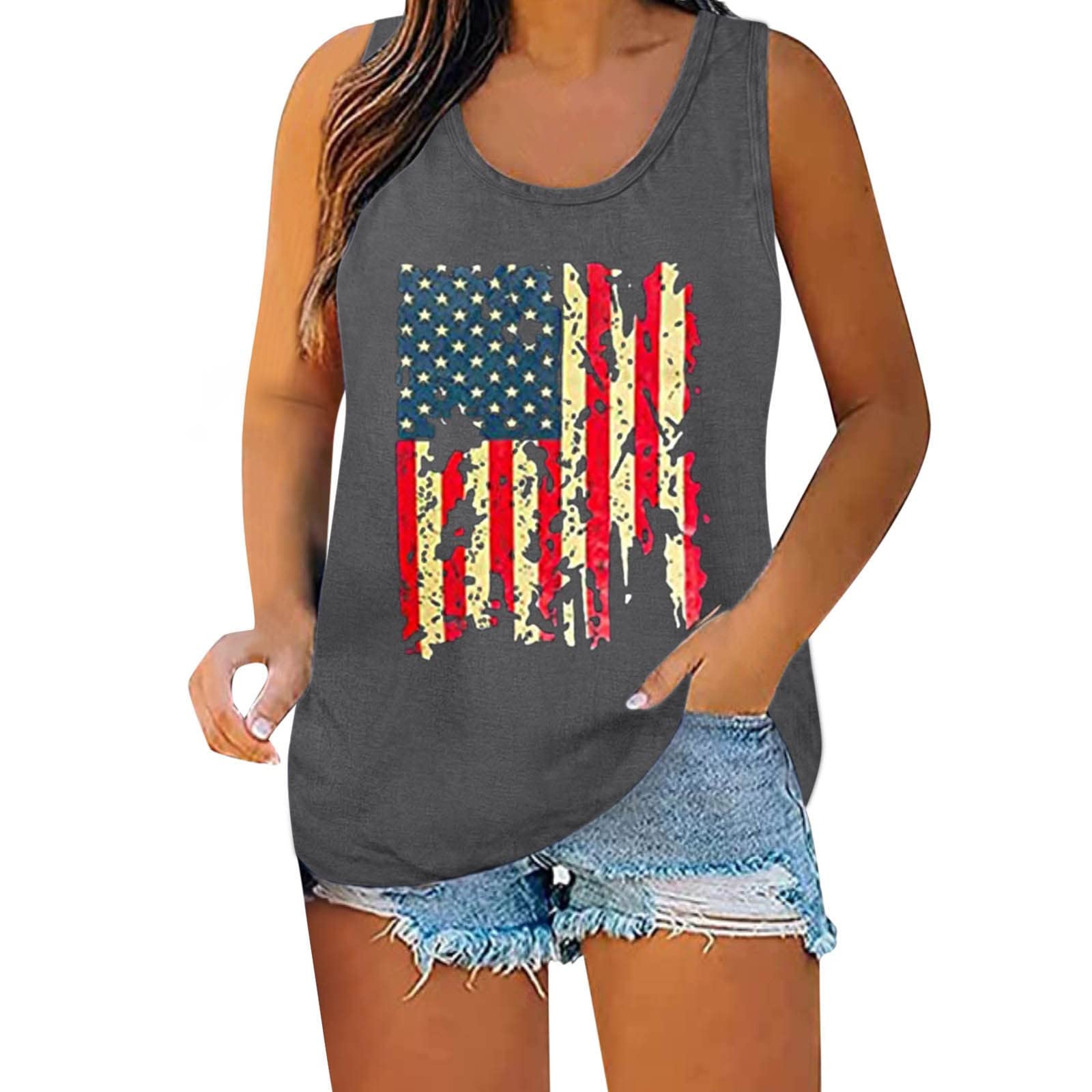 Women's Printed Cami Top - Summer Sleeveless Tank Tops & Casual Muscle Tee Shirts | Perfect for Beach, Gym, and Everyday Wear