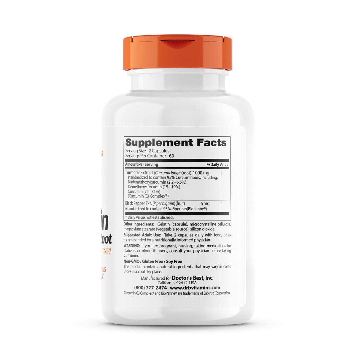 Doctor's Best High Absorption Curcumin 500mg - 120 Capsules | Turmeric Supplement for Joint Support & Inflammation Relief | Perfect for Daily Wellness & Active Lifestyles
