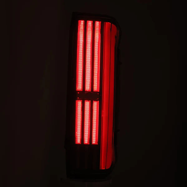 22 24 Toyota Tundra NOVA Series Prismatic LED Tail Lights - Black Red Smoked Lens - Waterproof Brake Lights - For Off-Road & Night Driving Safety